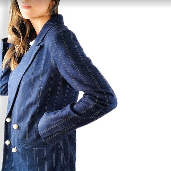 Navy blue oversized blazer Clearance